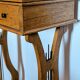 Lyre bedside table, cherry wood, 1960s.