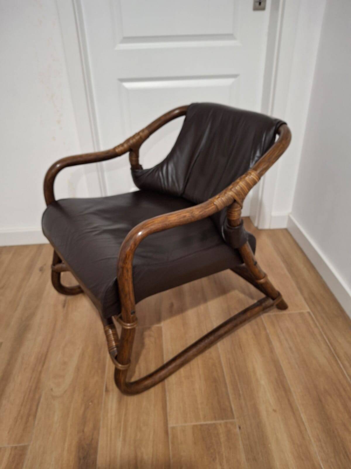 Vintage armchair in Manila style, Denmark, 1960s