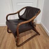 Vintage armchair in Manila style, Denmark, 1960s