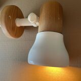 Set of 2 pine wall lights from the 80s