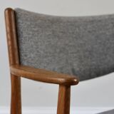 Pair of vintage Scandinavian Poul Volther J72 oak armchairs, 1960s