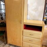 Yellow antique wardrobe