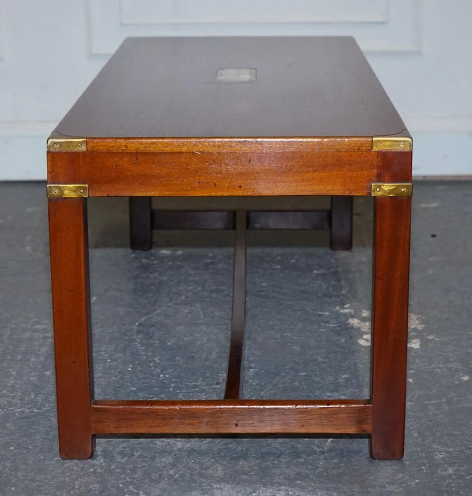 Reh Kennedy Military Campaign Vintage Coffee Table from Harrods London
