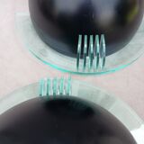 Postmodern wall lamps in half moon, 1990, set of 2