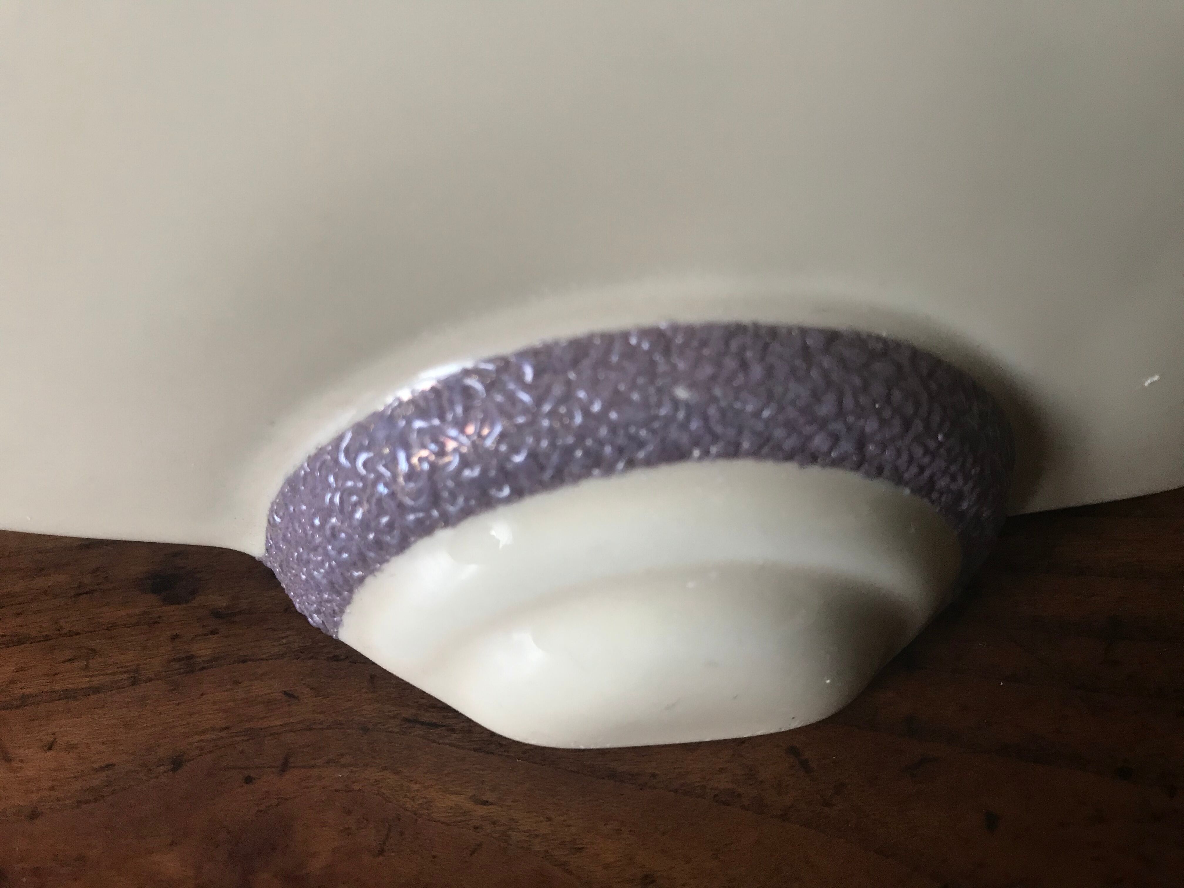 Pair of enamelled ceramic wall light