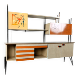 Mid century italian free standing wall unit, 1950s