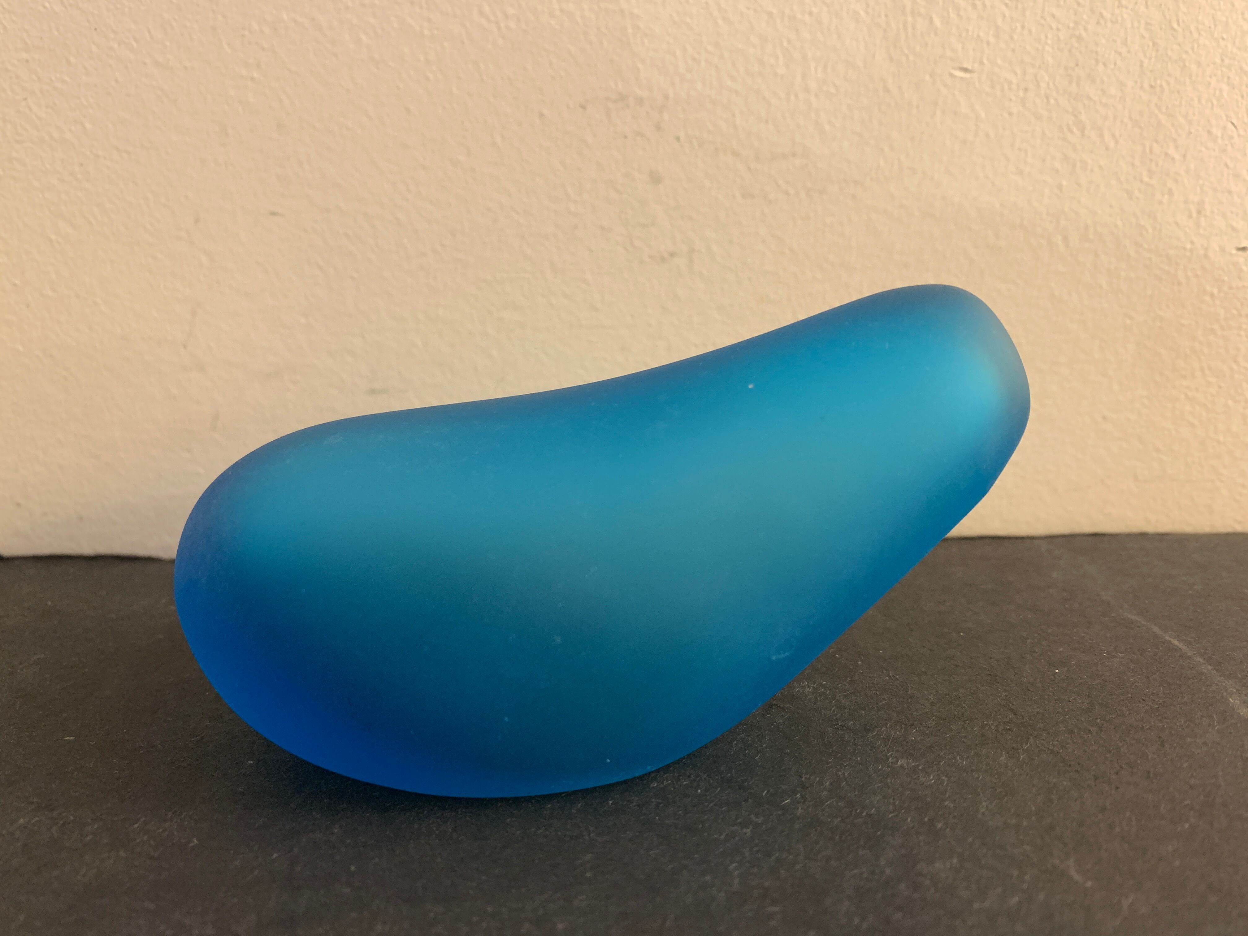 Daum blue vase by Philippe Starck, strangeness model, 1988