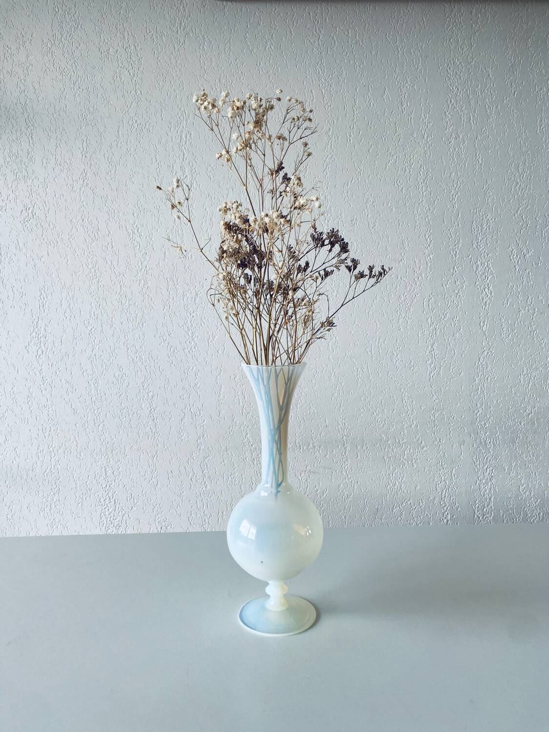 Antique white opaline vase