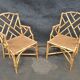 Vintage rattan armchair Italian work