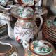 Large soup plate, bowl, salad bowl and ladle in Macao porcelain (19