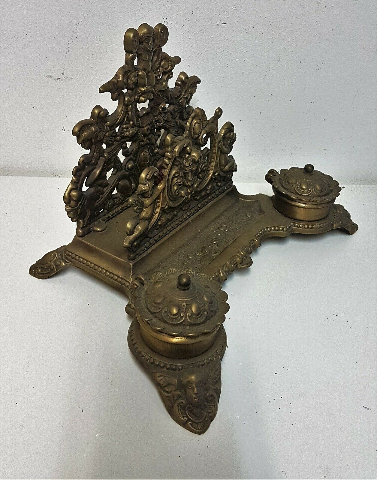 Ink old brass bronze letter holder