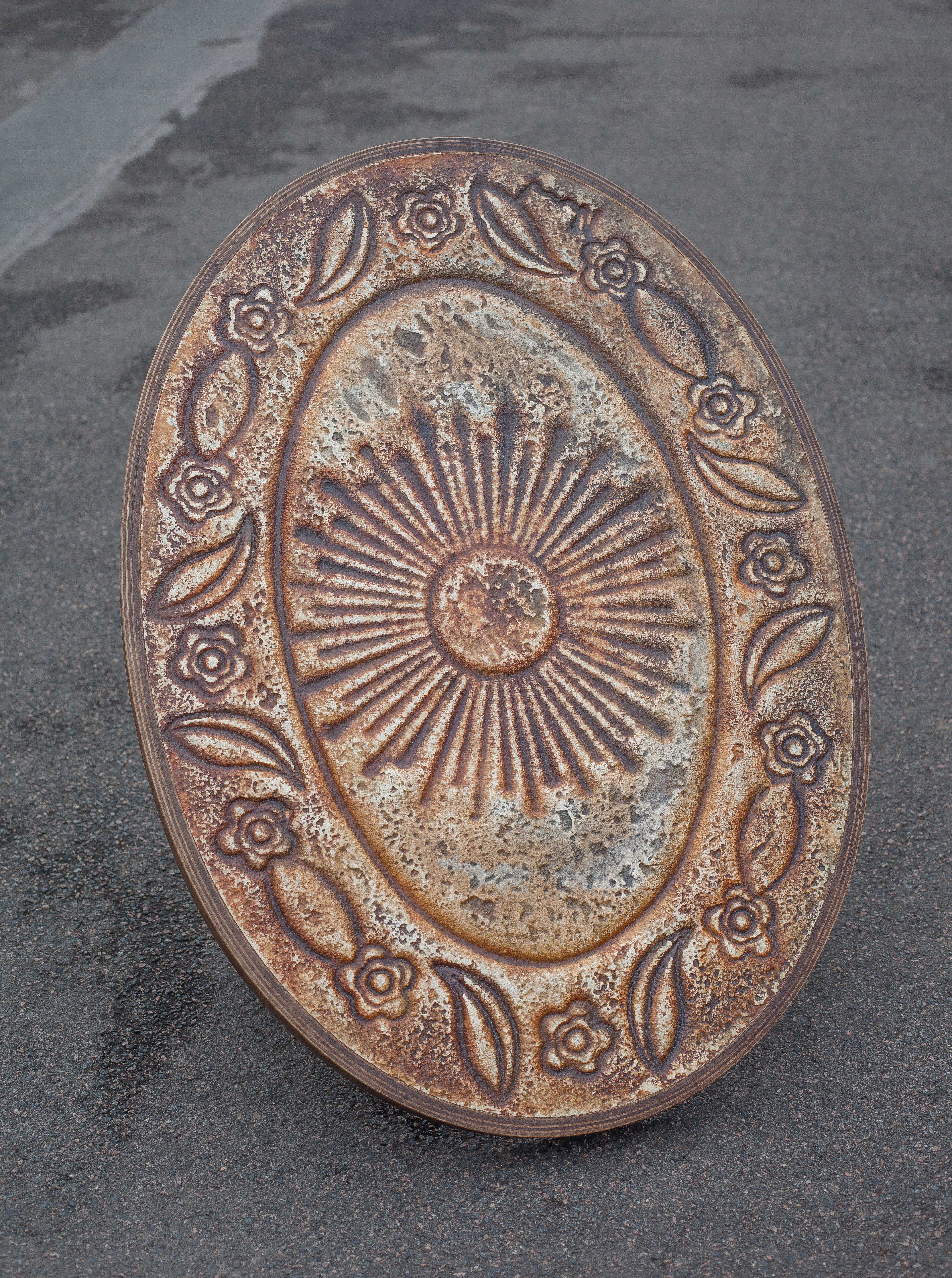 Coffee table lava stone