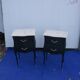 Pair of black L XV style bedside tables