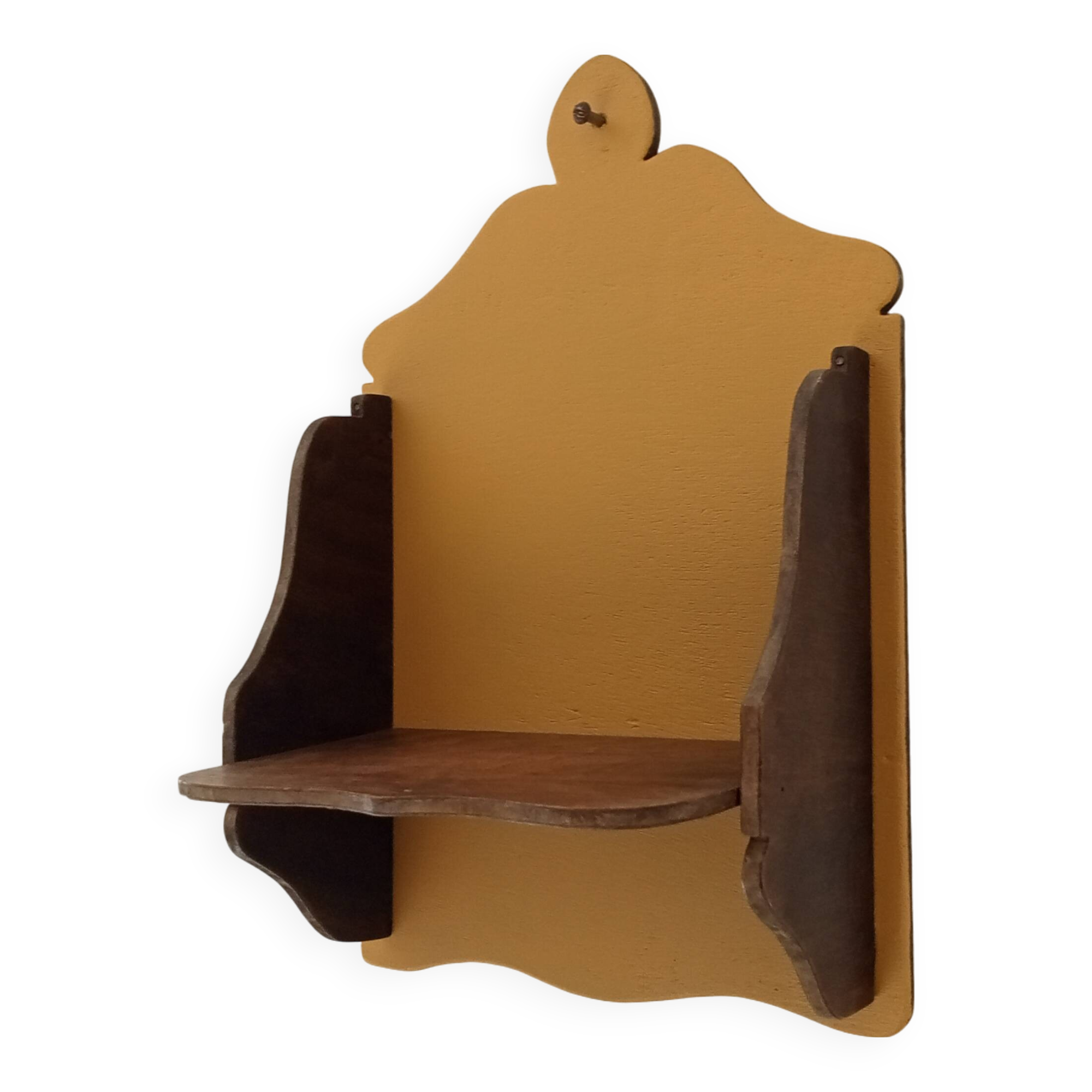 Antique wooden wall shelf