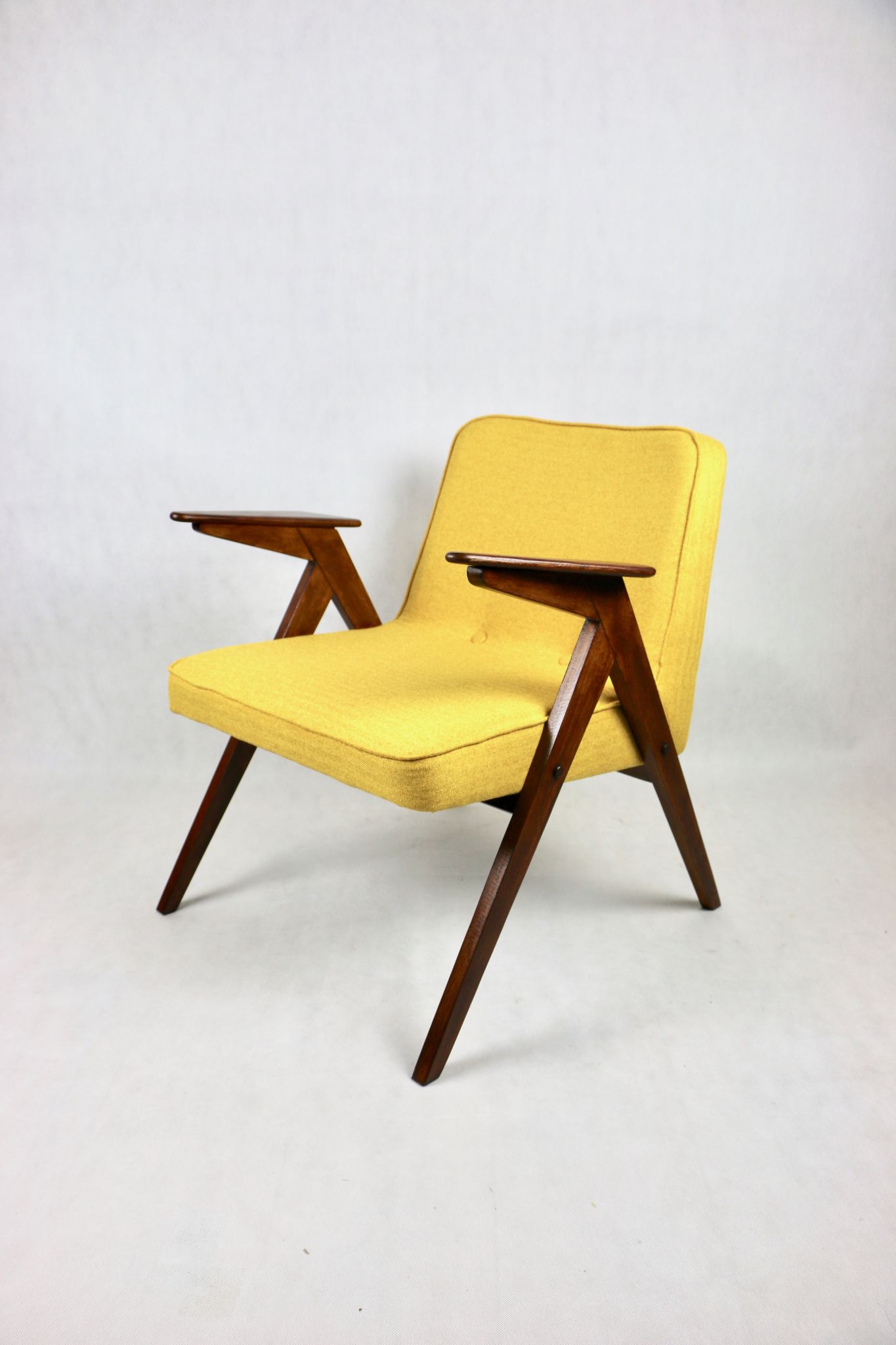 Yellow tweed bunny armchair