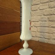 Large vintage floral opaline vase