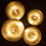 Set of four vintage brass lamps