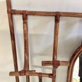 Rattan wall coat rack