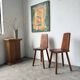 Paire de chaises brutaliste en chêne 1950