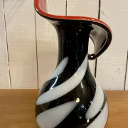 Vase en verre "zebra" italien