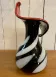 Italian "zebra" glass vase