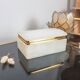 Marble and brass jewellery box