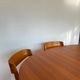 Set of 5 scandinavian chairs vintage teak and orange 70s