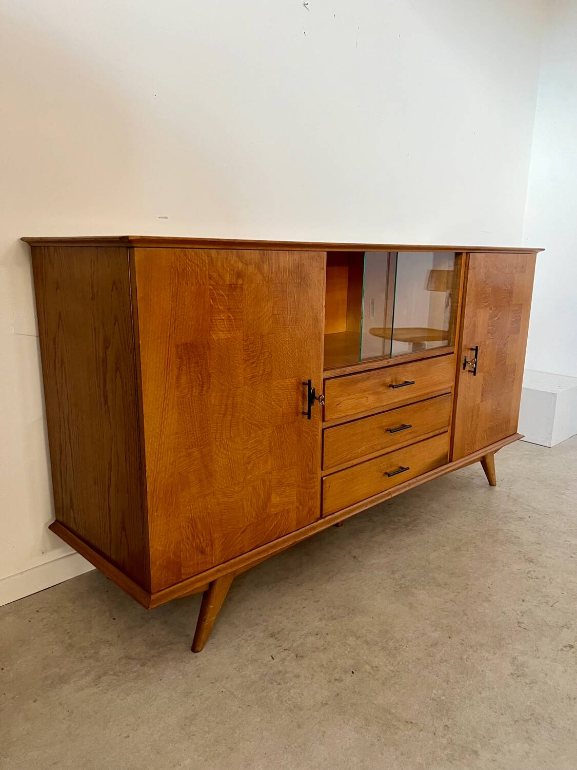 Old oak sideboard from the 50s, reconstruction period