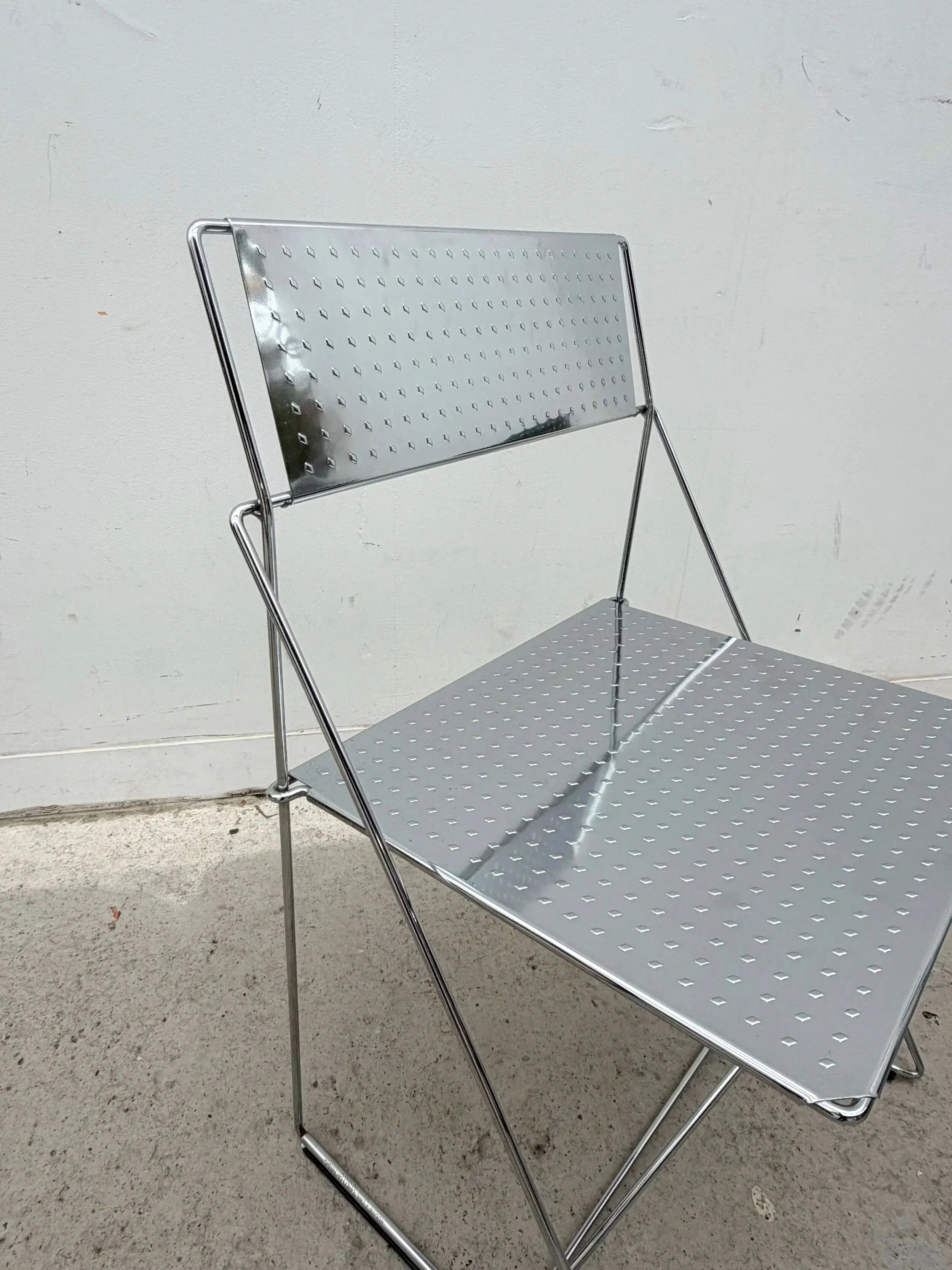 Nuova X Line chair for Magis in chrome, Italy 1980