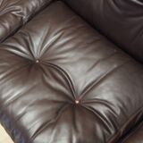 Leather living room set, Italian design, 1960s, manufacturer: B&B Italia