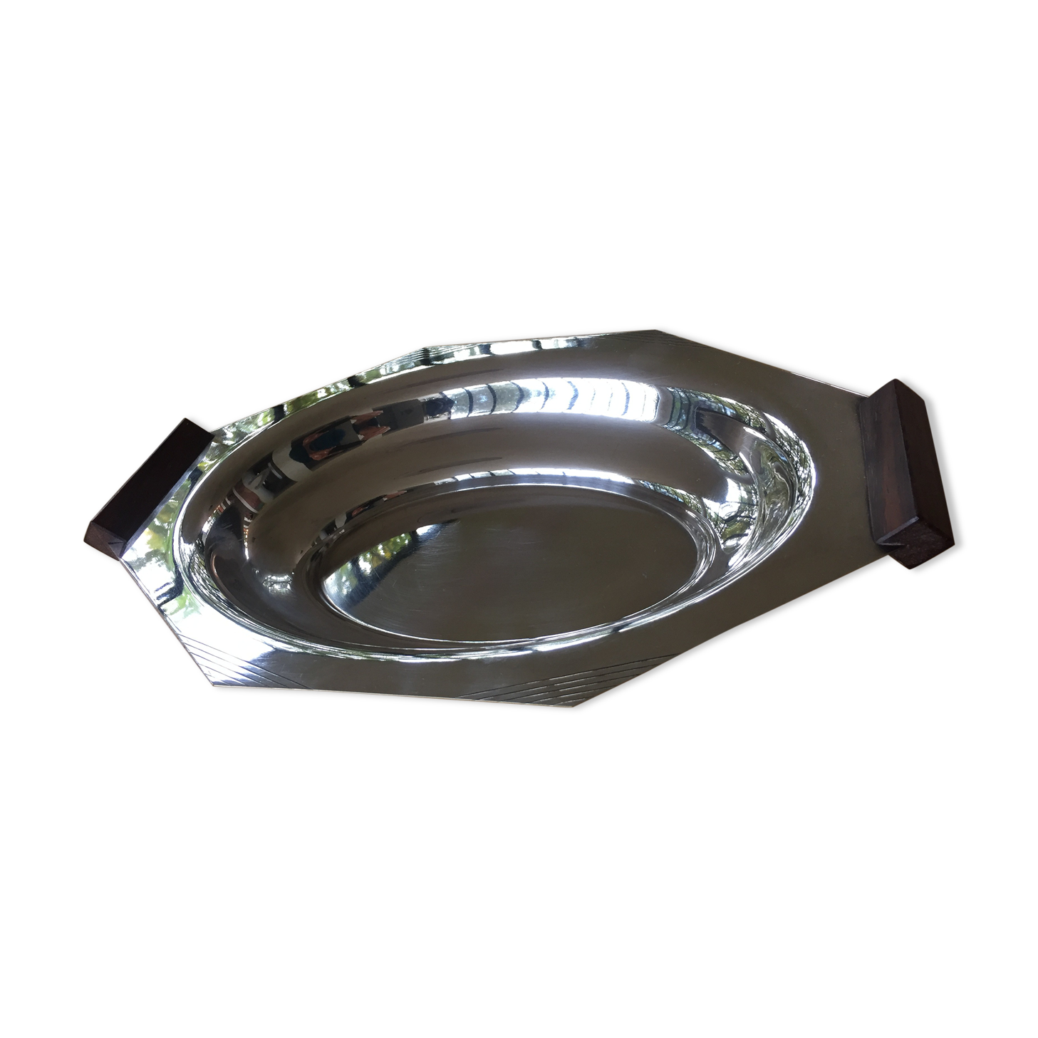 Silver metal plate signed Roux Marquiand