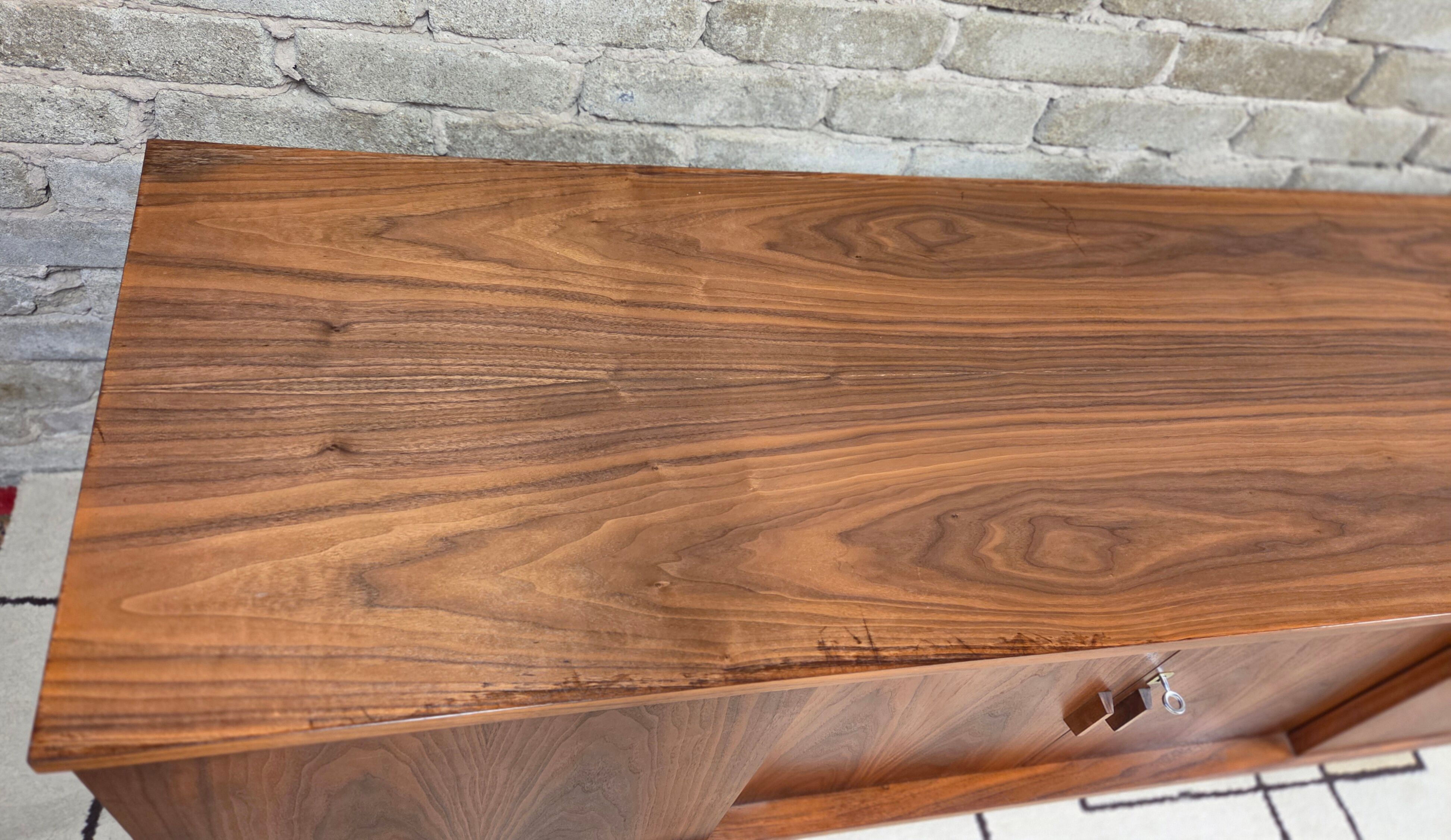 Vintage teak Scandinavian bar cabinet from the 1960s.