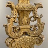 Torchère in gilded wood and carved