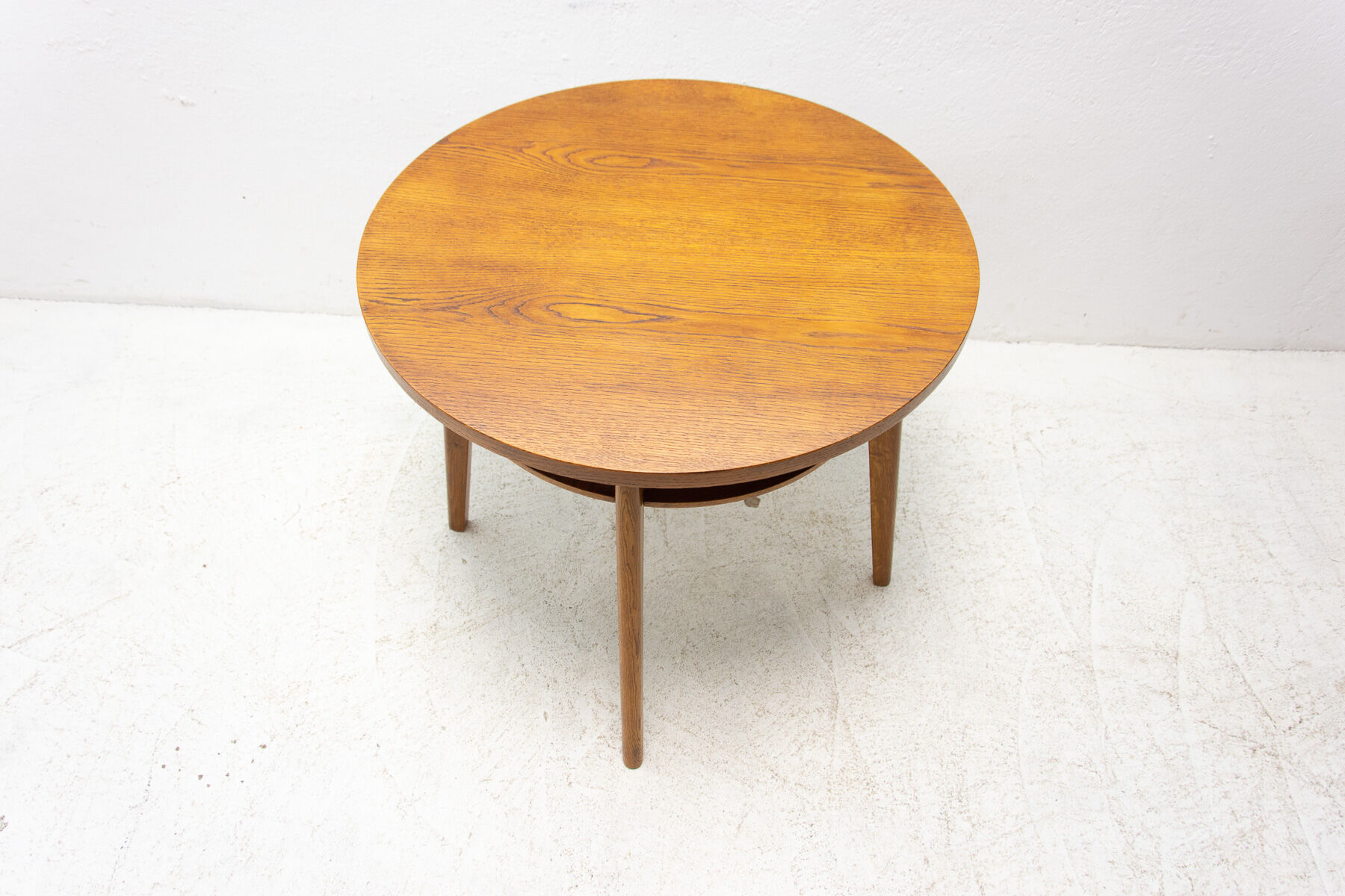 Fully restored oak coffee table, Czechoslovakia, 1960´s