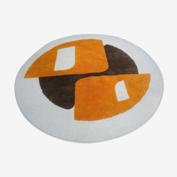 Tapis rond design, années 60