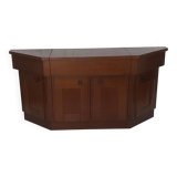 Walnut Bar Cabinet Sideboard by Silvio Coppola for Bernini, 60s