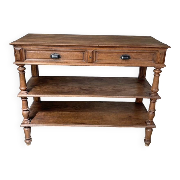 Drapière console en chêne 1950