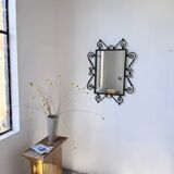 Brutalist wrought iron mirror 1940