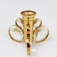10 brass and crystal candle holders in the Palwa style by Gaetano Sciolari.