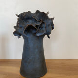Vase céramique contemporaine bleu