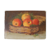 Peinture de G.Godinet "Pommes dans un panier"