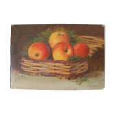 Painting by G.Godinet "Apples in a basket"