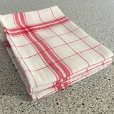 4 red mixed-race tea towels