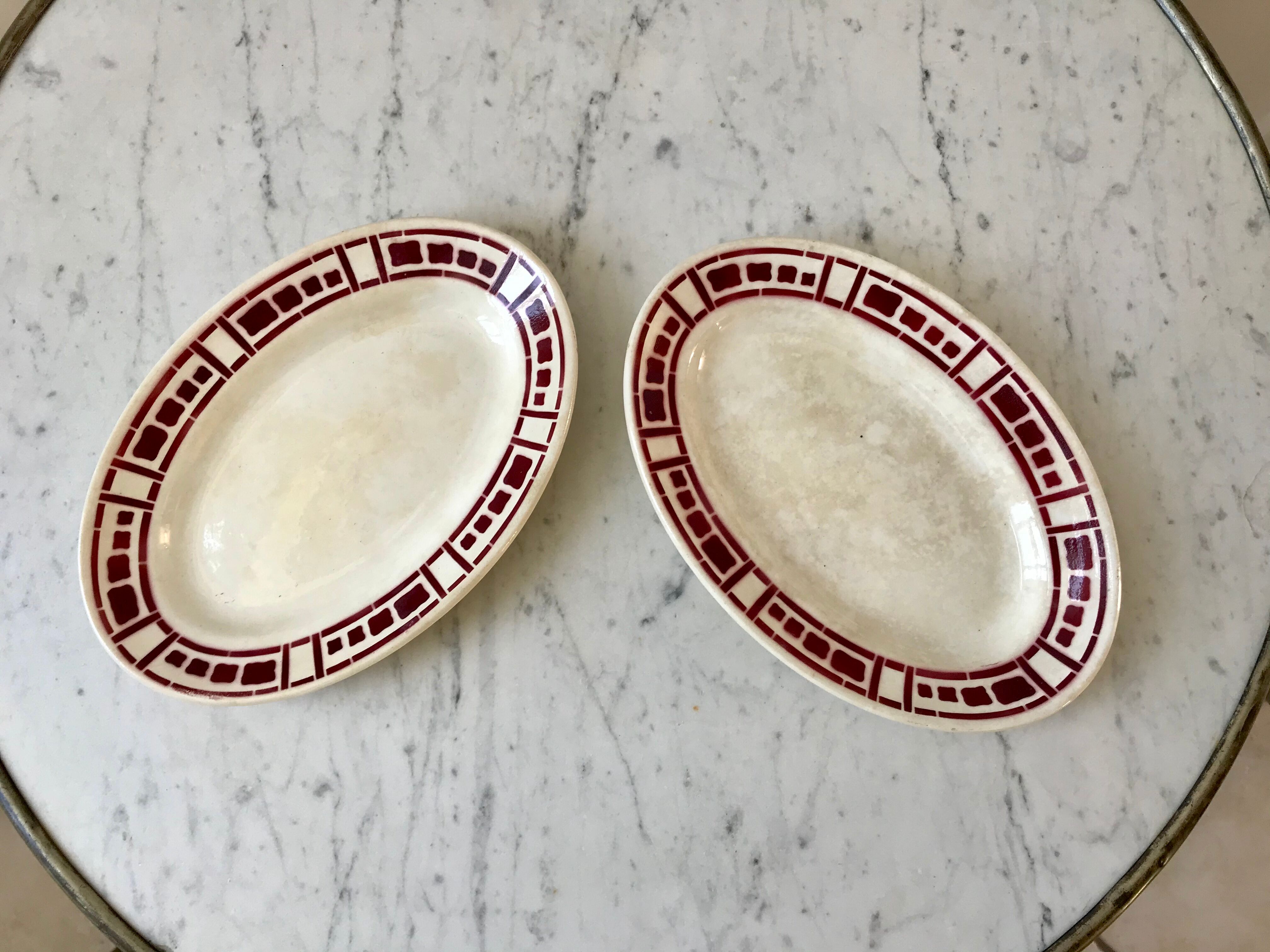 Duo of raviers Badonviller model "Barbizon" 30s