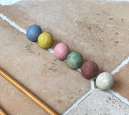 Jeu de croquet de salon vintage