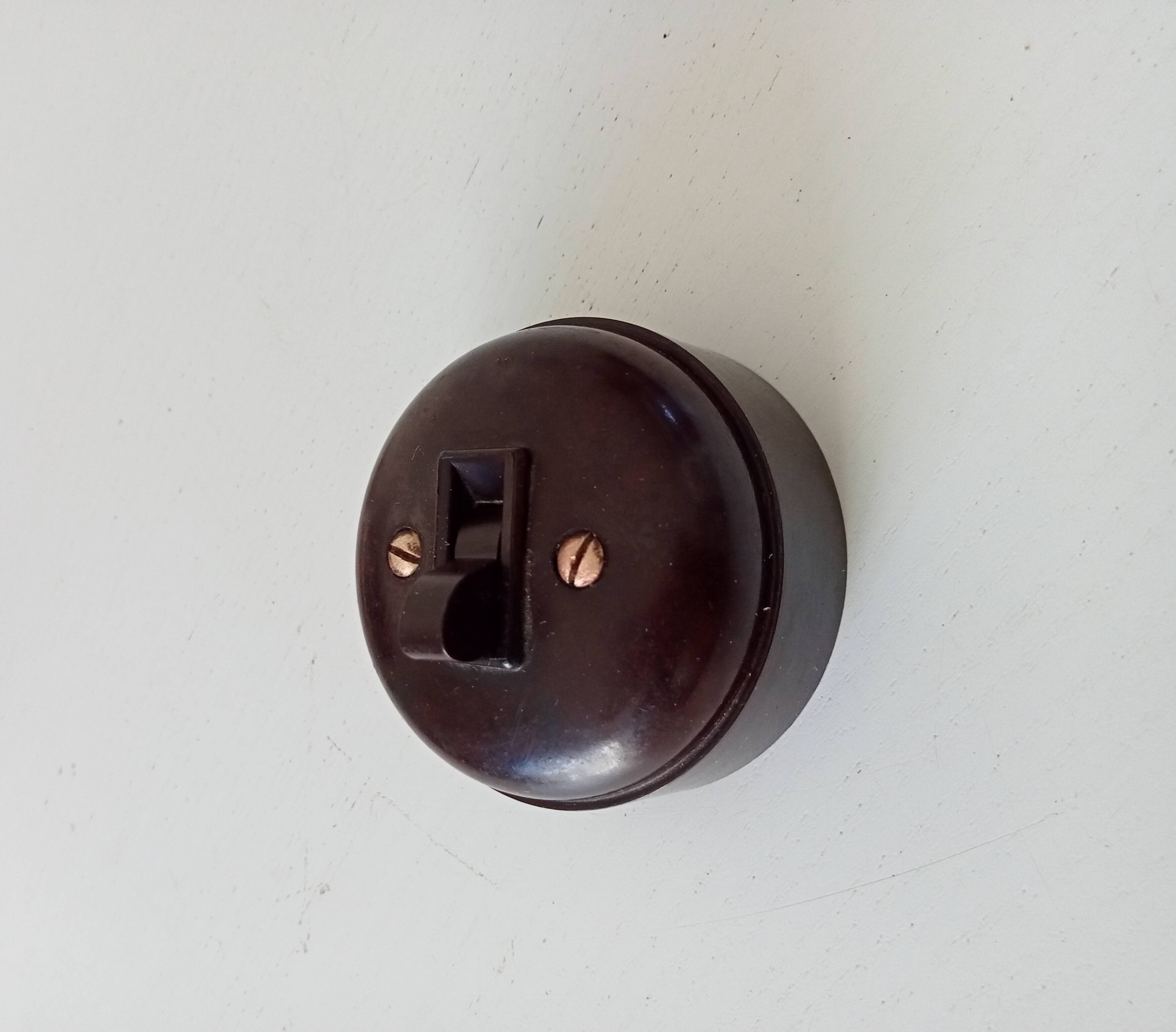 Vintage bakelite switch from the 50s