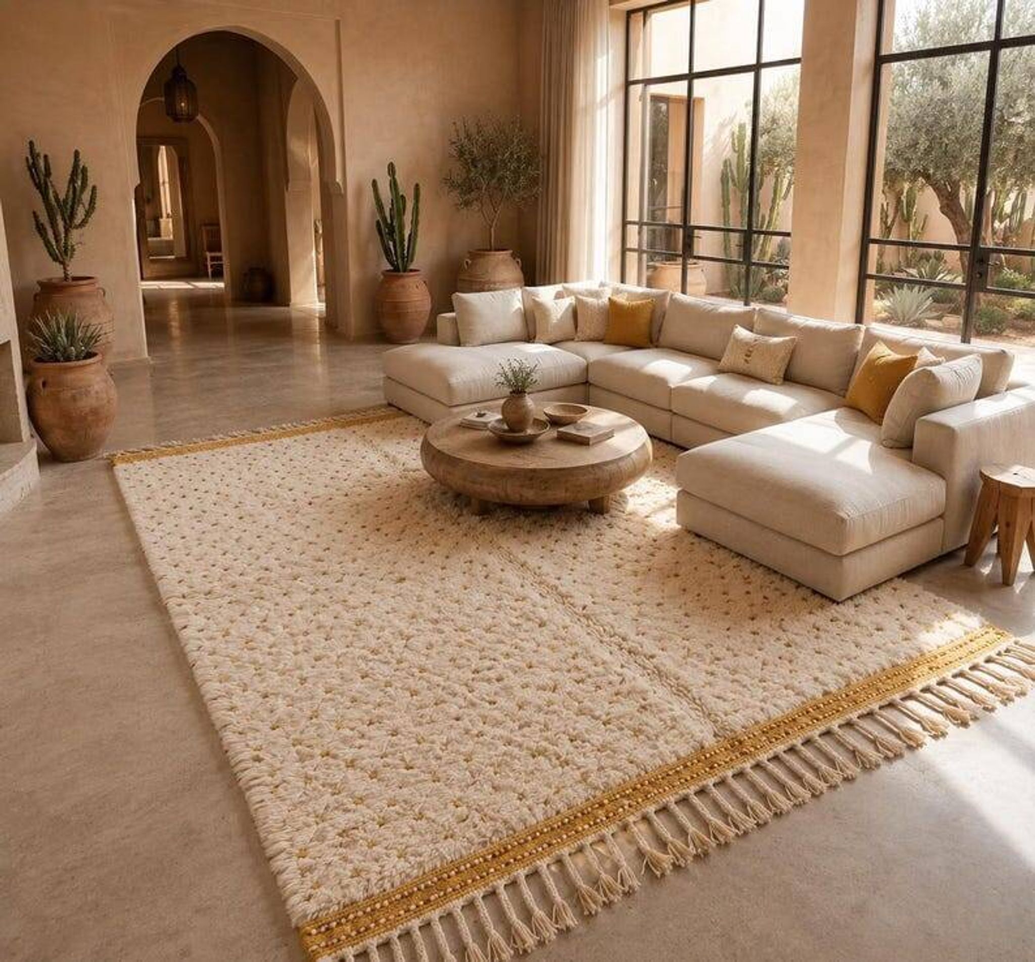 Handmade traditional Berber rug size 2/3 m