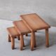 Tables gigognes en chêne 1970