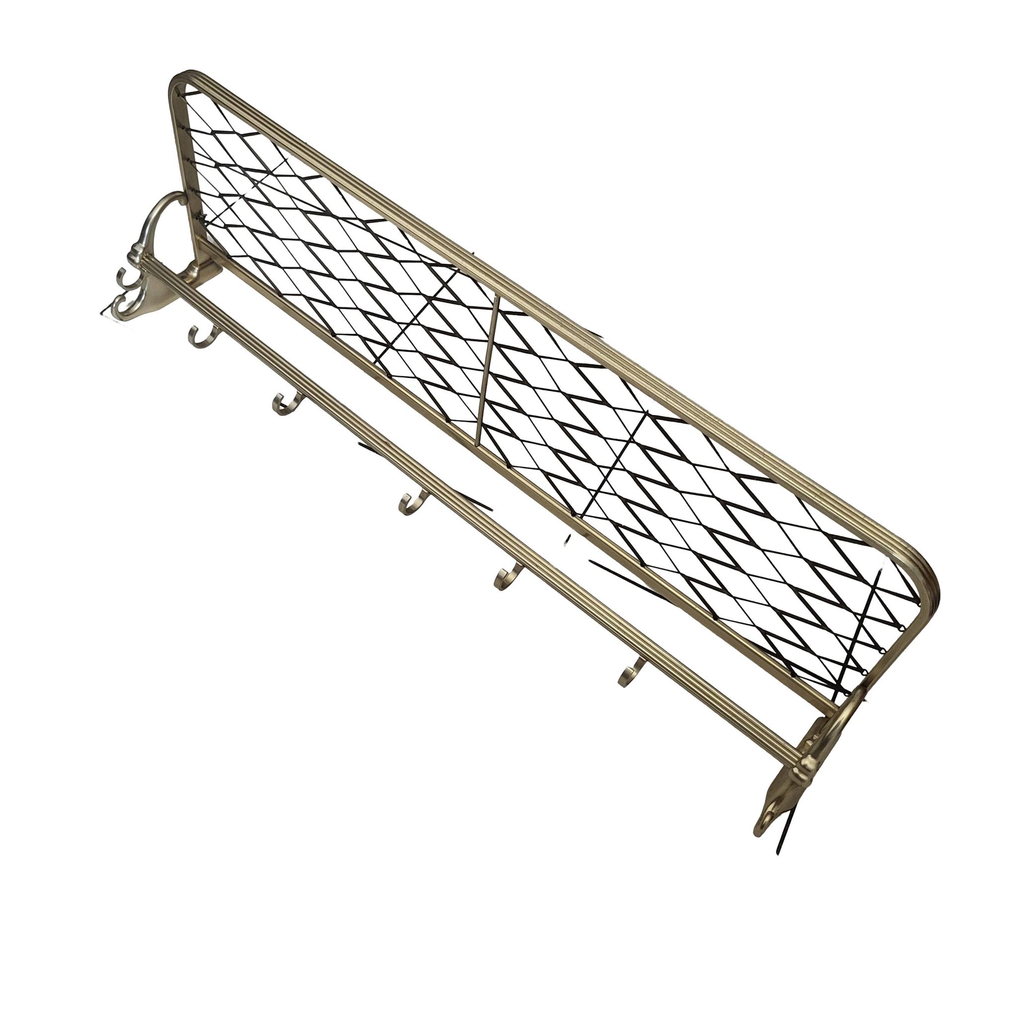 Coat rack in gold aluminum from the 50s and 60s