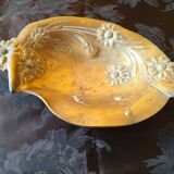 Brass fruit bowl 1900 - basket with embossed metal decoration art nouveau